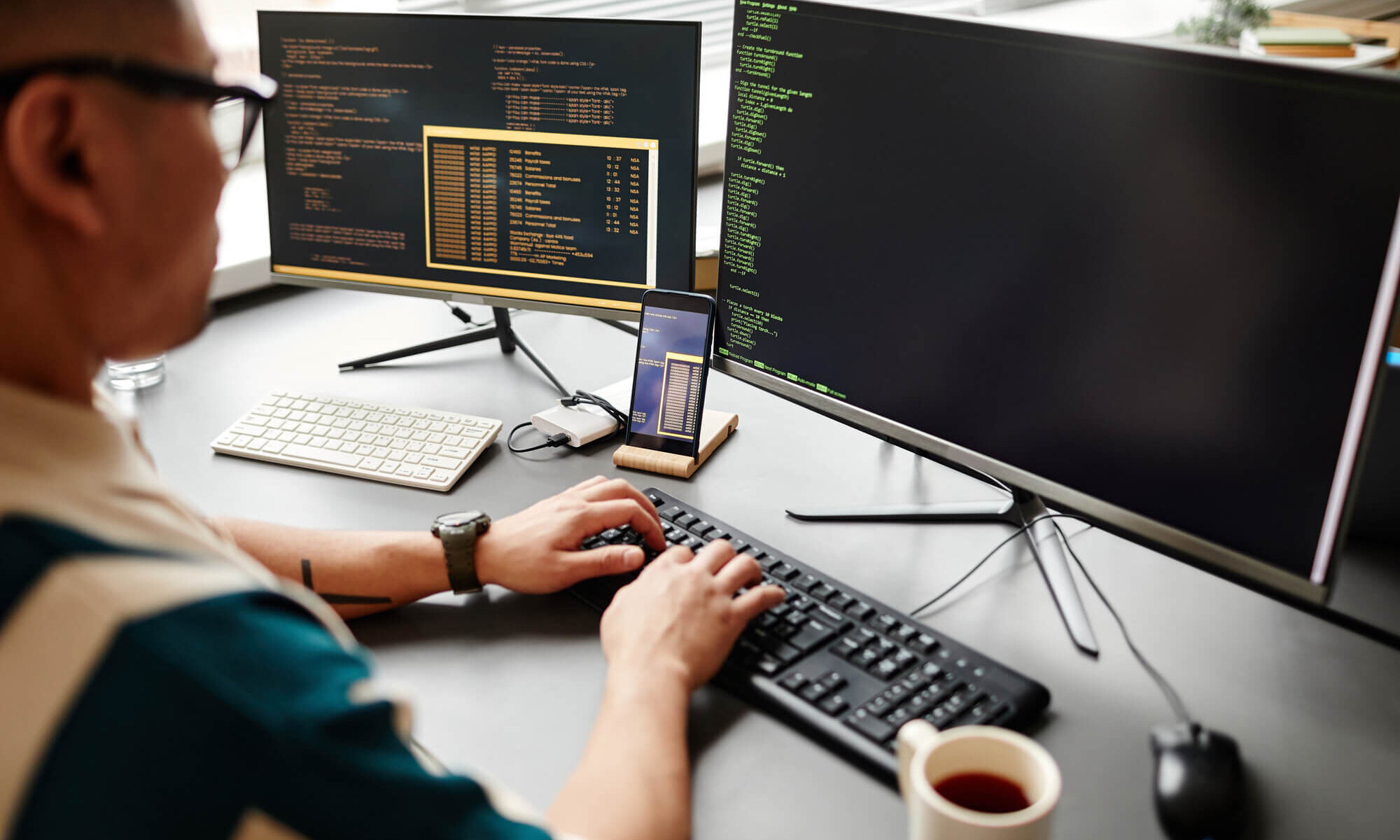 agile software developer working remotely